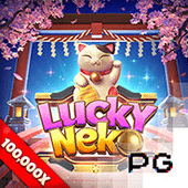 Lucky Neko game artwork showing its cat themed slot identity